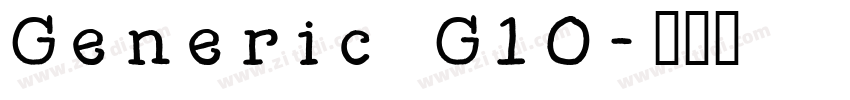 Generic G10字体转换